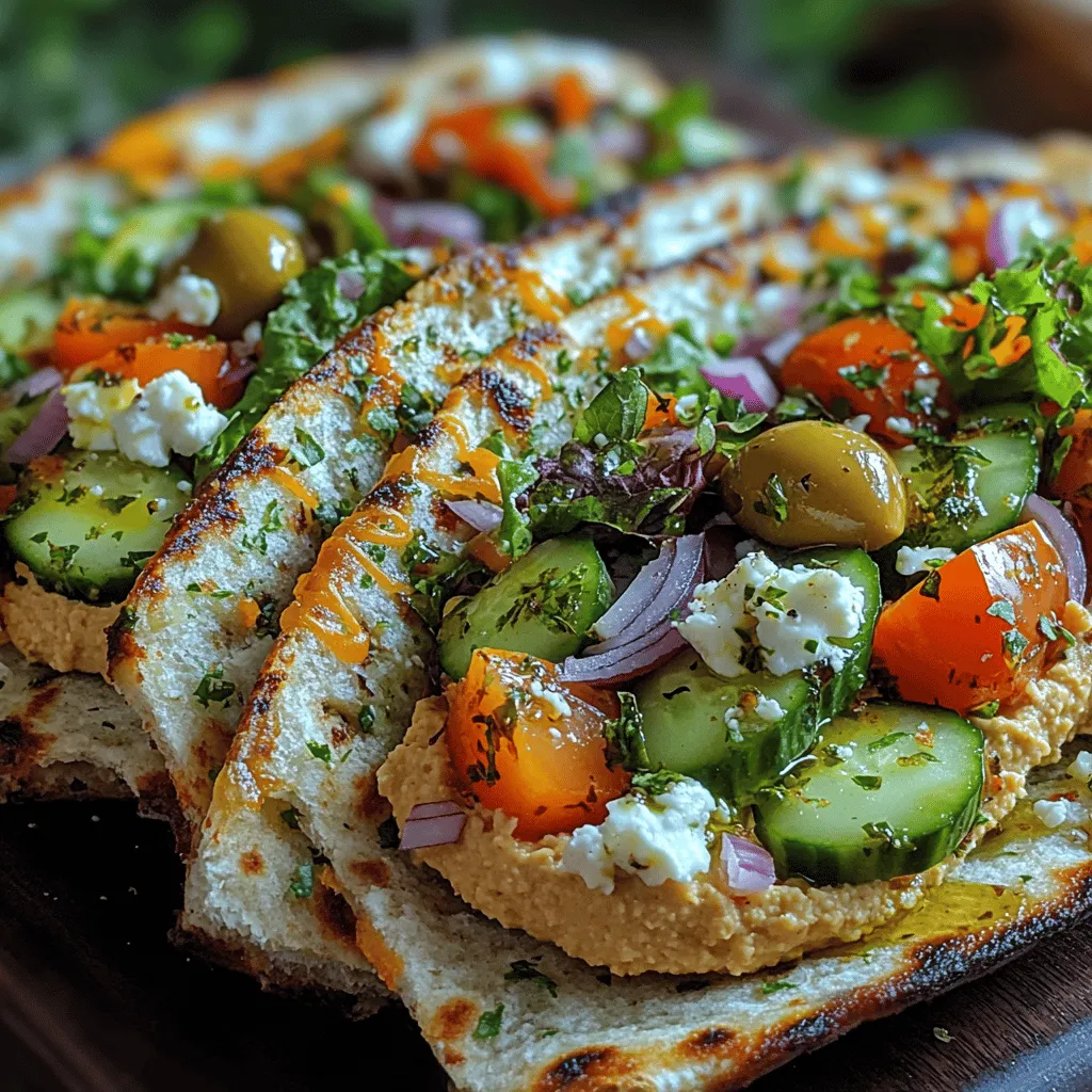 Um ein schmackhaftes Mittelmeer-Fladenbrot-Sandwich zuzubereiten, benötigen Sie folgende Zutaten: