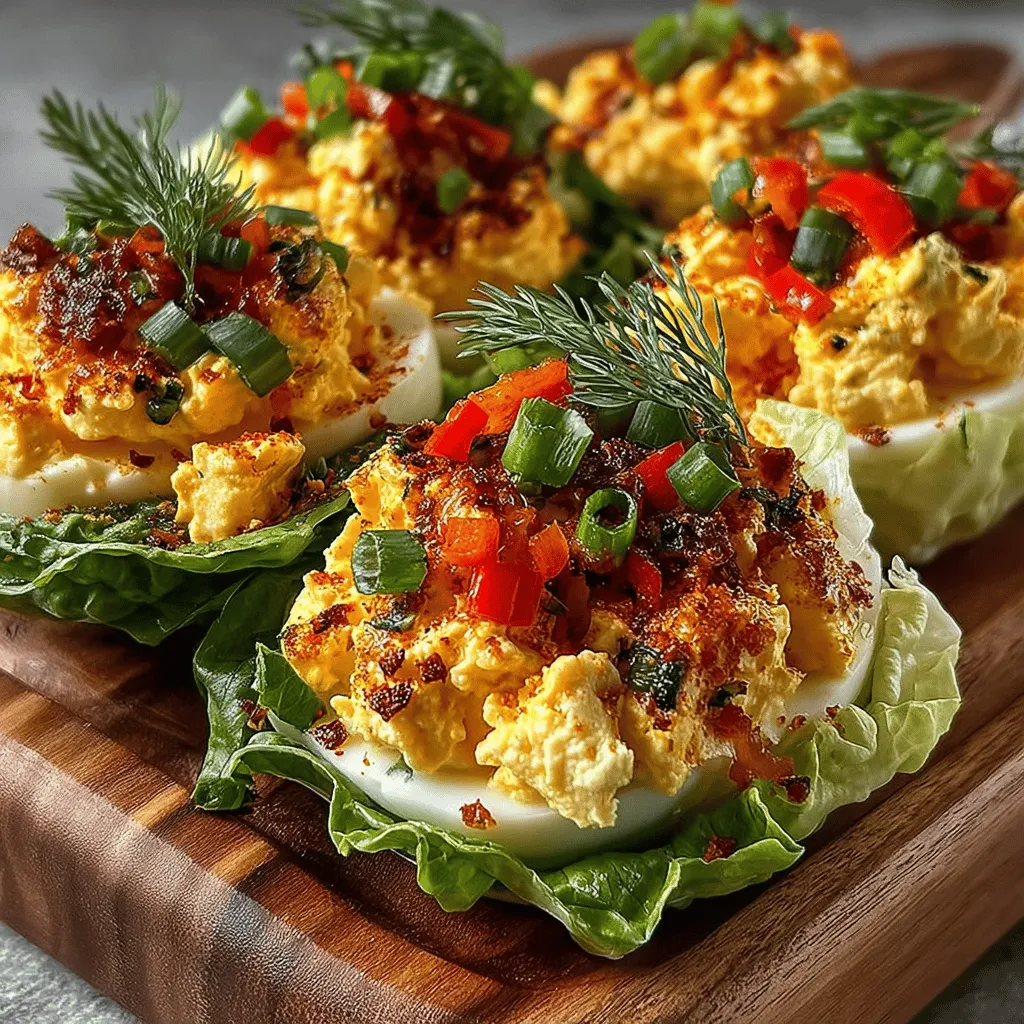 Willkommen in der köstlichen Welt des Eier-Salats! Dieses Rezept für "Gekühltes Vergnügen: Eier-Salat in Salatbooten" ist nicht nur ein Gaumenschmaus, sondern auch eine kreative und gesunde Art, einen klassischen Ei-Salat zu genießen. Eier-Salat ist ein beliebtes Gericht, das oft auf Buffets, Picknicks oder als erfrischender Snack serviert wird. Die Kombination aus hartgekochten Eiern, cremiger Mayonnaise und knackigem Gemüse sorgt für ein Geschmackserlebnis, das sowohl befriedigend als auch nahrhaft ist.