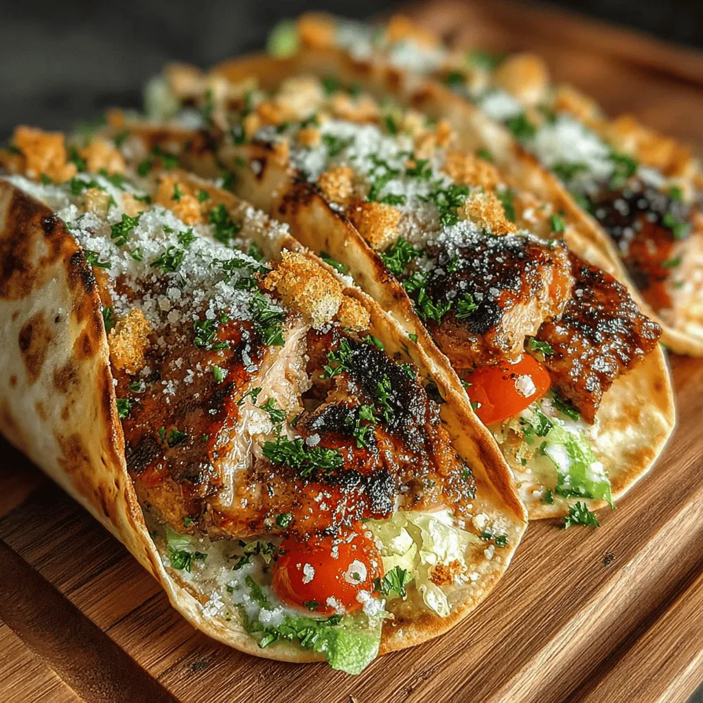 Die Zutaten, die wir für unsere gegrillten Hähnchen-Caesar-Wraps verwenden, sind nicht nur geschmacklich aufeinander abgestimmt, sondern bieten auch eine Vielzahl von gesundheitlichen Vorteilen. Hähnchenbrust ist eine hervorragende Proteinquelle und enthält wenig Fett, während frischer Römersalat und Kirschtomaten reich an Vitaminen und Antioxidantien sind. Das Marinieren des Hähnchens vor dem Grillen sorgt dafür, dass es saftig und geschmackvoll wird. Die Kombination aus Grillen und frischen Zutaten macht dieses Gericht nicht nur nahrhaft, sondern auch besonders schmackhaft.