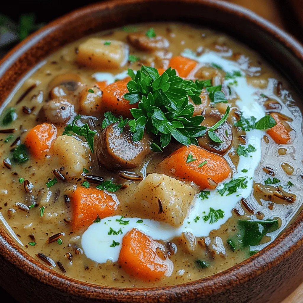 Die herzhafte cremige Pilz-Wildreis-Suppe ist ein wahres Highlight der Herbst- und Wintersaison. Dieses Rezept kombiniert die erdigen Aromen von frischen Pilzen mit der nussigen Textur von Wildreis, um eine wärmende und nährstoffreiche Mahlzeit zu kreieren. Die Suppe ist nicht nur köstlich, sondern auch voller gesunder Zutaten, die sie zu einem perfekten Komfortessen machen. Egal, ob Sie ein erfahrener Koch sind oder einfach nur nach einer unkomplizierten Möglichkeit suchen, Ihre Familie zu verwöhnen – diese Suppe wird sicherlich auf Ihrer Speisekarte einen festen Platz finden.