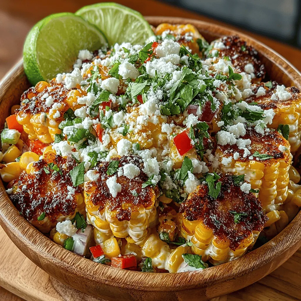 Zesty Mexican Street Corn Salad, oder auf Spanisch *Esquites*, ist ein erfrischendes und geschmackvolles Gericht, das die lebendigen Aromen Mexikos auf den Tisch bringt. Inspiriert von der traditionellen Straßenküche, vereint dieser Salat die Süße von Mais mit dem würzigen Kick von Jalapeños und der Cremigkeit von Cotija-Käse. Dieses Rezept ist nicht nur eine Gaumenfreude, sondern auch eine hervorragende Möglichkeit, frisches Gemüse in Ihre Ernährung zu integrieren.