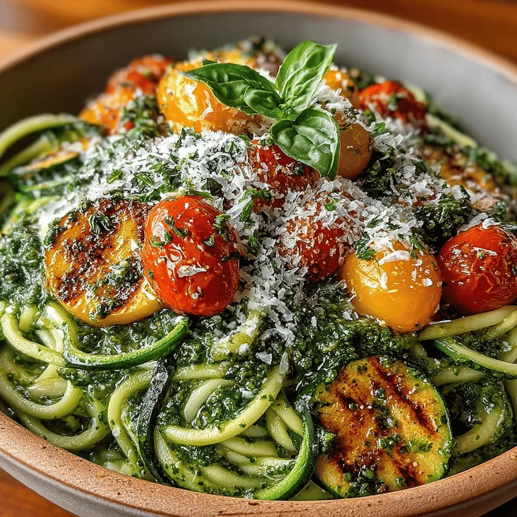 Zucchini-Nudeln, auch bekannt als Zoodles, haben in den letzten Jahren an Beliebtheit gewonnen, insbesondere unter gesundheitsbewussten Essern und Anhängern von Low-Carb-Diäten. Diese kreative Art, Zucchini zu verwenden, ist nicht nur eine geschmackvolle Alternative zu herkömmlichen Weizennudeln, sondern auch eine hervorragende Möglichkeit, mehr Gemüse in Ihre Ernährung zu integrieren. Das Rezept für Zesty Basil Pesto Zucchini Noodles kombiniert die frischen, leichten Aromen von Zucchini mit einem aromatischen Basilikum-Pesto, das in der italienischen Küche verwurzelt ist.