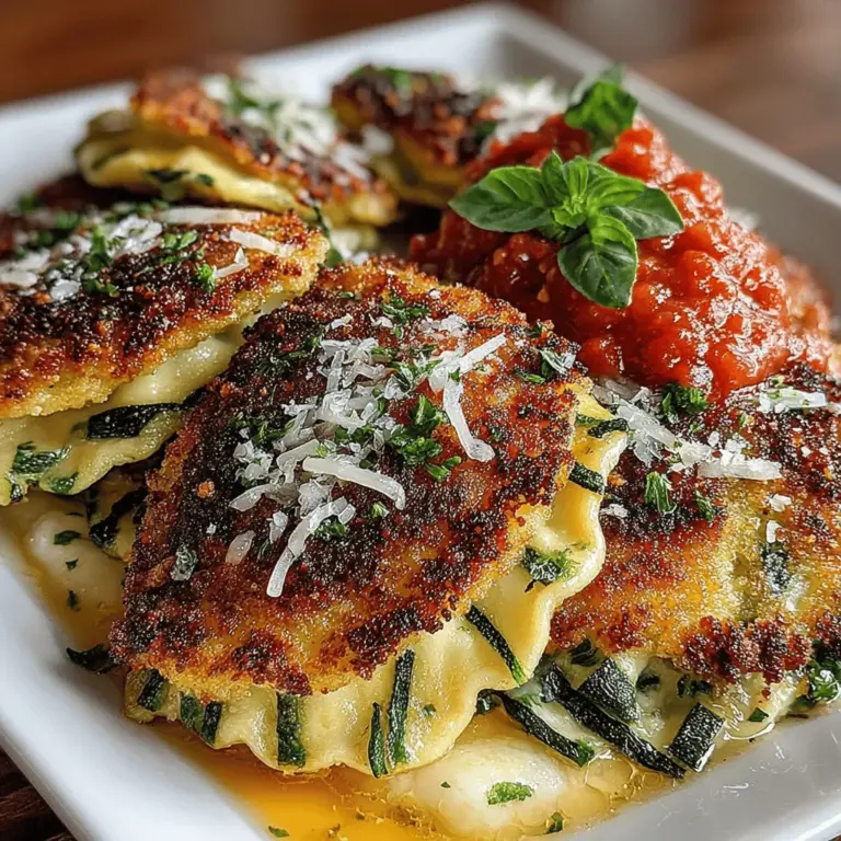 Die knusprigen Zucchini-Ravioli aus der Heißluftfritteuse sind eine köstliche und gesunde Abwandlung des klassischen Ravioli-Rezepts. Dieses Gericht erfreut sich immer größerer Beliebtheit, da es nicht nur einfach zuzubereiten ist, sondern auch hervorragend schmeckt. Die Kombination aus zarten Zucchini, cremigem Käse und einer knusprigen Panade macht diese Ravioli zu einem echten Highlight für jede Mahlzeit. Egal, ob als Hauptgericht oder als Snack, sie sind immer ein voller Erfolg.