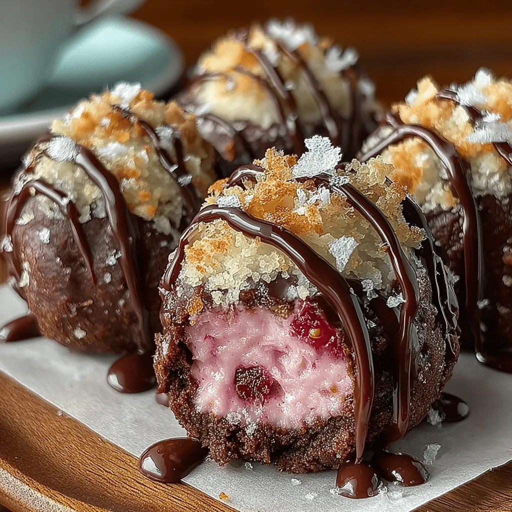 Schokoladen-Erdbeer-Genuss-Trüffel sind eine wahre Gaumenfreude und ein perfektes Dessert für jeden Anlass. Diese kleinen, köstlichen Bällchen verbinden die Süße frischer Erdbeeren mit der cremigen Textur von griechischem Joghurt und der tiefen, reichen Note von Zartbitterschokolade. Da sie einfach zuzubereiten sind und sowohl optisch als auch geschmacklich beeindrucken, sind sie ideal für Partys, Feiertage oder einfach als süßer Snack für zwischendurch.