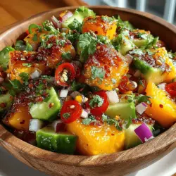Die Vorstellung eines neuen Rezepts ist nicht nur eine Einladung zum Kochen, sondern auch eine Möglichkeit, die Geschmäcker und Traditionen anderer Kulturen zu erkunden. Der Mango-Gurkensalat mit Chili ist ein solches Gericht, das frische Aromen und eine harmonische Balance zwischen Süße und Schärfe vereint. Ursprünglich inspiriert von tropischen und asiatischen Küchen, bringt dieser Salat die Leichtigkeit und Frische des Sommers direkt auf Ihren Tisch und eignet sich hervorragend als Beilage zu Grillgerichten oder als leichtes Hauptgericht.
