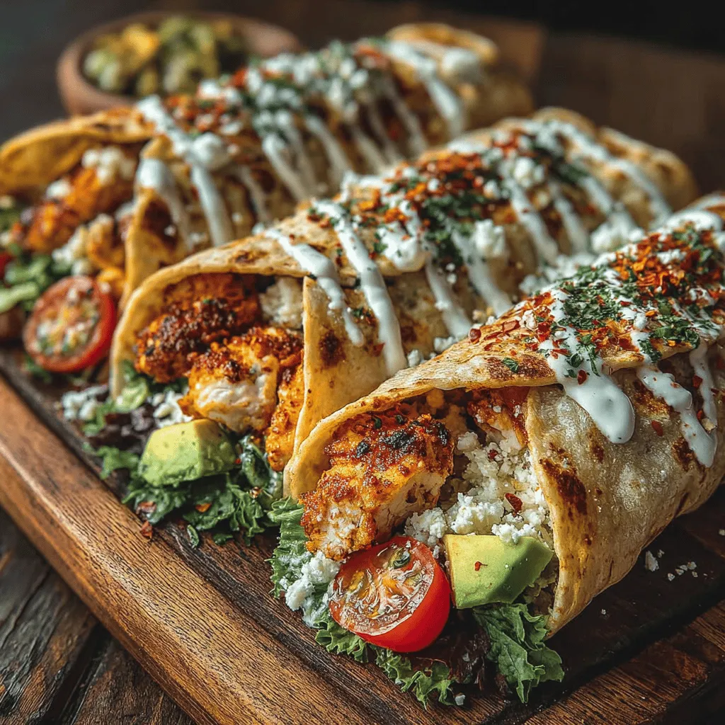 Willkommen in der köstlichen Welt der feurigen Caesar-Salat-Wraps mit Hähnchen! Dieses Rezept kombiniert die klassischen Aromen eines Caesar-Salats mit dem praktischen, tragbaren Format eines Wraps. Ideal für ein schnelles Mittagessen, ein leichtes Abendessen oder sogar für einen geselligen Snack bei einer Feier – diese Wraps bieten nicht nur einen Geschmackskick, sondern sind auch eine gesunde Wahl für alle, die Wert auf frische Zutaten legen. Die Kombination aus zartem Hähnchen, knackigem Römersalat, cremigem Caesar-Dressing und würzigen Chiliflocken sorgt für ein unverwechselbares Geschmackserlebnis.